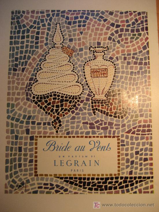 Coleccionismo de carteles: Perfume Bride au Vent 1960 - Foto 1