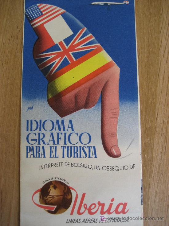 Coleccionismo de carteles: Iberia. Lineas Aereas de Espa&ntilde;a. Interprete de bolsillo.