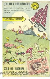 Coleccionismo de carteles: Propaganda .. Insecticidas MEDEM - Foto 1
