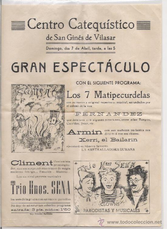 Coleccionismo de carteles: SAN GINES DE VILASAR     *CENTRO CATEQUISTICO - Foto 1