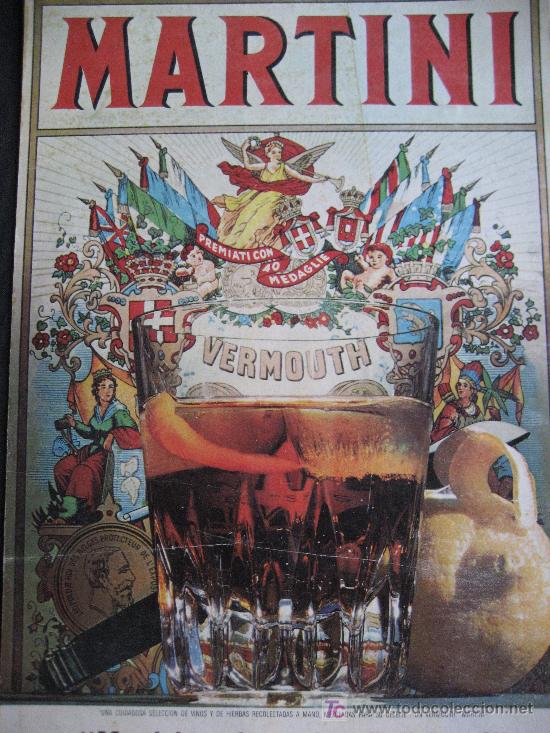 Coleccionismo de carteles: Martini. 32 x 21 cms. En carton - Foto 1
