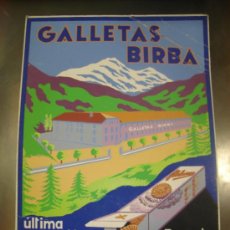 Coleccionismo de carteles: CARTEL PUBLICITARIO DE GALLETAS BIRBA. EN CARTON. Lote 26618379