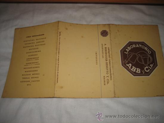 Coleccionismo de carteles: TRIADA CALCICA   LABORATORIOS ABB Y CIA - Foto 1