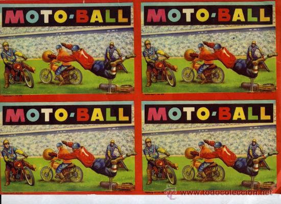 Coleccionismo de carteles: CARTEL MOTO BALL, 1959, VALENCIA, deporte juego con balon en moto