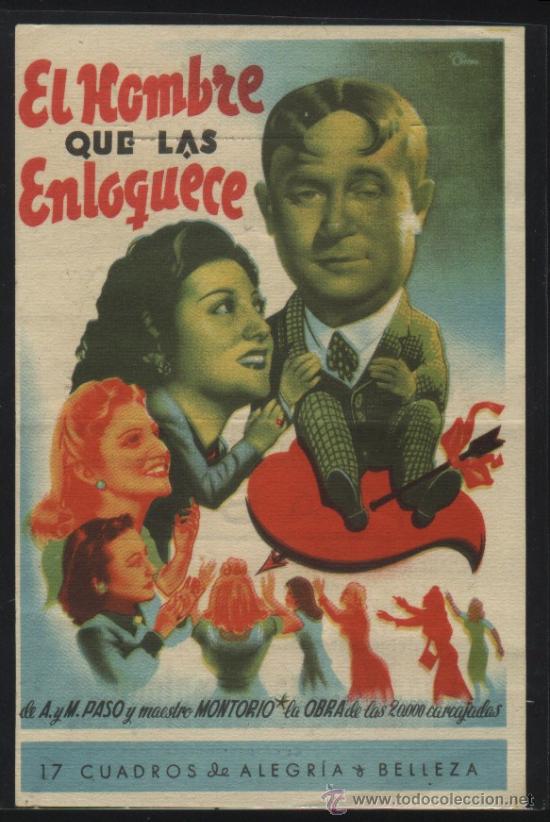 Coleccionismo de carteles: MU-0052- EL HOMBRE QUE LAS ENLOQUECE (TEATRO ROMEA - MURCIA) A&Ntilde;O 1946