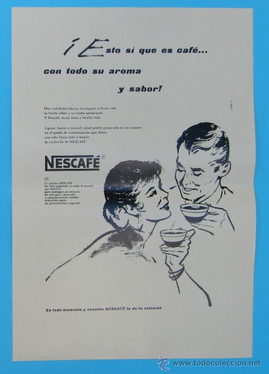 Poster collecting: MUESTRA DE DISE&Ntilde;O PUBLICITARIO. NESCAF&Eacute;. NESTL&Eacute;. A&Ntilde;OS 60.