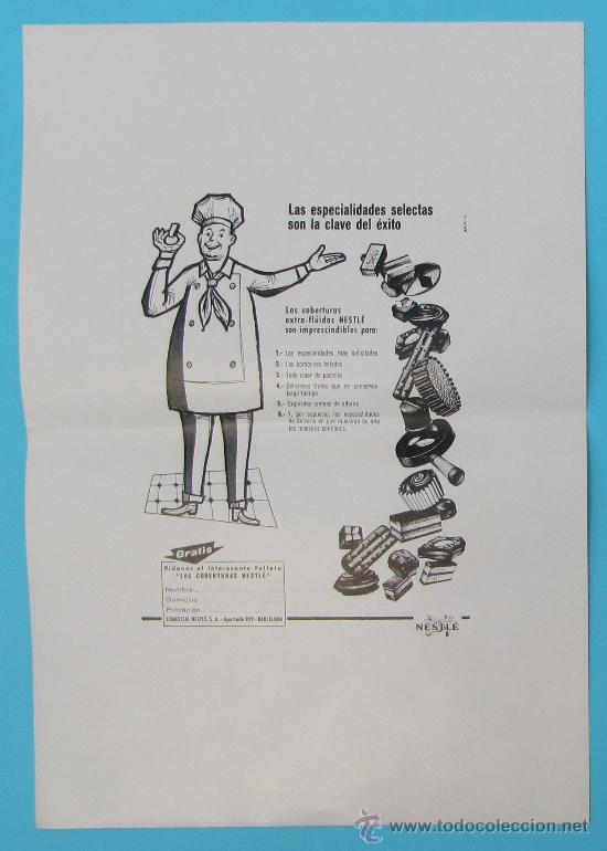 Poster collecting: MUESTRA DE DISE&Ntilde;O PUBLICITARIO. COBERTURAS NESTL&Eacute;. NESTL&Eacute;. A&Ntilde;OS 60.