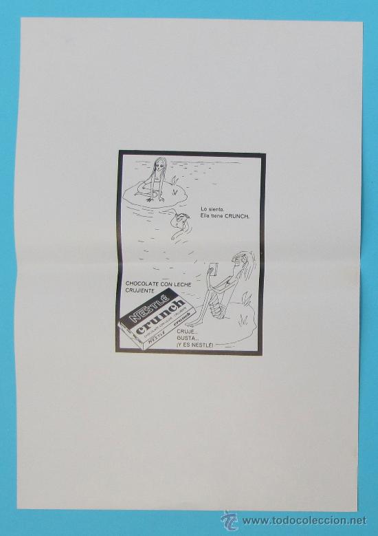 Poster collecting: MUESTRA DE DISE&Ntilde;O PUBLICITARIO. CHOCOLATE CRUNCH. NESTL&Eacute;. A&Ntilde;OS 60.