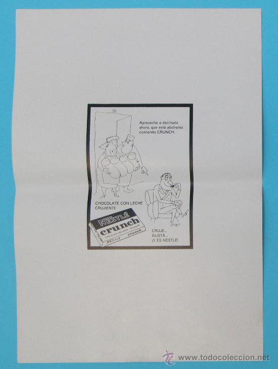 Coleccionismo de carteles: MUESTRA DE DISE&Ntilde;O PUBLICITARIO. CHOCOLATE CRUNCH. NESTL&Eacute;. A&Ntilde;OS 60.