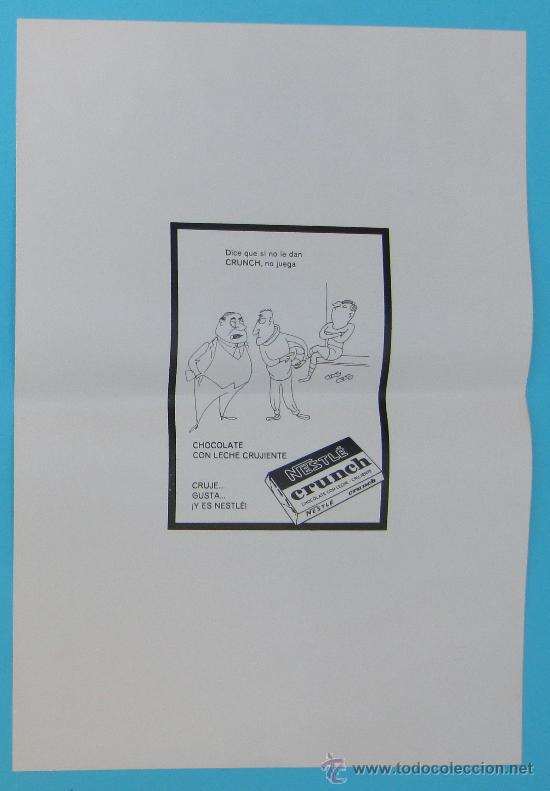 Coleccionismo de carteles: MUESTRA DE DISE&Ntilde;O PUBLICITARIO. CHOCOLATE CRUNCH. NESTL&Eacute;. A&Ntilde;OS 60.