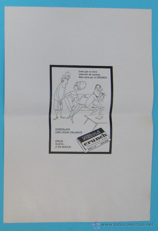 Coleccionismo de carteles: MUESTRA DE DISE&Ntilde;O PUBLICITARIO. CHOCOLATE CRUNCH. NESTL&Eacute;.. A&Ntilde;OS 60.