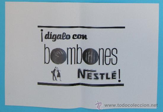 Coleccionismo de carteles: MUESTRA DE DISE&Ntilde;O PUBLICITARIO. BOMBONES NESTL&Eacute;. A&Ntilde;OS 60.