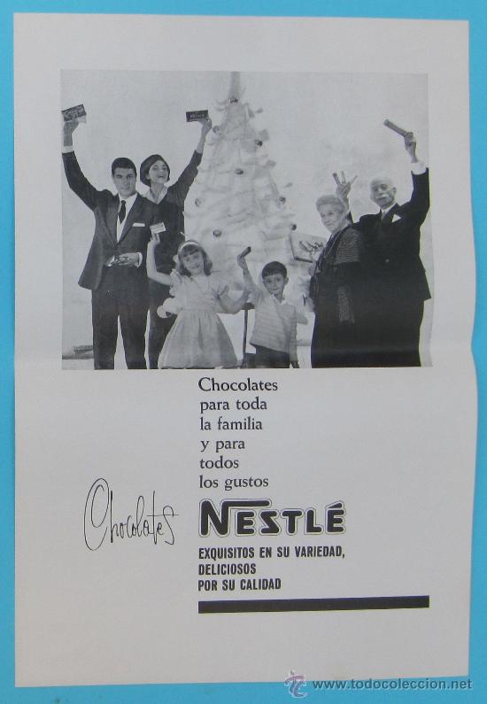 Coleccionismo de carteles: MUESTRA DE DISE&Ntilde;O PUBLICITARIO. CHOCOLATES NESTL&Eacute;. A&Ntilde;OS 60.