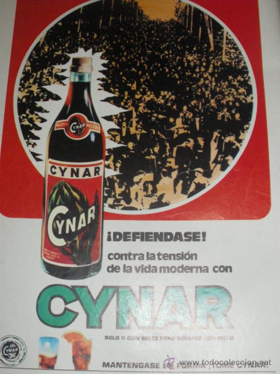 Coleccionismo de carteles: PUBLICIDAD DE CYNAR Y FLORIO. - Foto 1