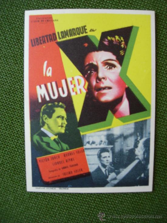 Coleccionismo de carteles: PROSPECTO DE CINE , LA MUJER X - Foto 1