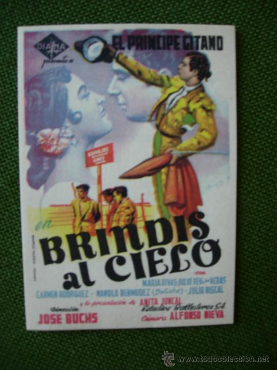 Coleccionismo de carteles: PROSPECTO DE CINE , BRINDIS AL CIELO - Foto 1