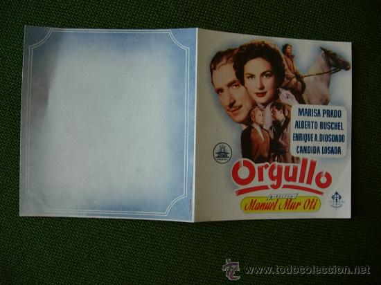 Coleccionismo de carteles: PROSPECTO DE CINE , ORGULLO - Foto 1