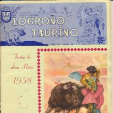 Coleccionismo de carteles: FERIA Y FIESTAS DE SAN MATEO, LOGROÑO 1958. Lote 28730487
