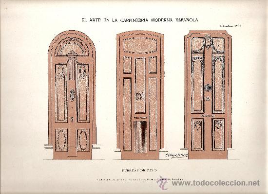 Coleccionismo de carteles: LAMINA CARPINTERIA EPOCA MODERNISTA (ART-NOUVEAU)