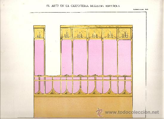 Coleccionismo de carteles: LAMINA CARPINTERIA EPOCA MODERNISTA (ART-NOUVEAU)