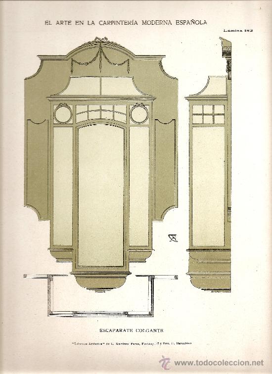 Coleccionismo de carteles: LAMINA CARPINTERIA EPOCA MODERNISTA (ART-NOUVEAU)