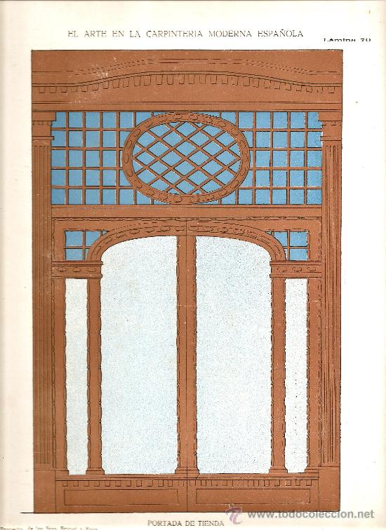 Coleccionismo de carteles: LAMINA CARPINTERIA EPOCA MODERNISTA (ART-NOUVEAU)