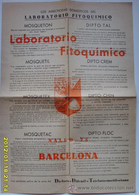 Coleccionismo de carteles: HOJA PUBLICITARIA DEL DDT - Foto 1