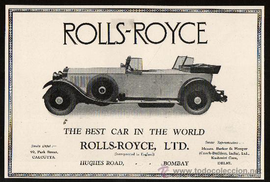 1931 - anuncio publicitario rolls-royce - ingle - Buy Old Posters ...