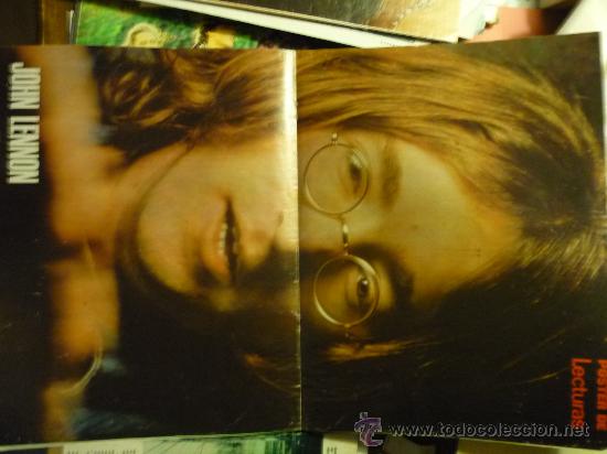 Coleccionismo de carteles: MUSICA POSTER CENTRAL REVISTA LECTURAS JOHN LENNON