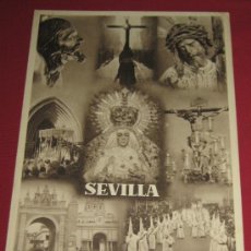 Coleccionismo de carteles: SEMANA SANTA SEVILLA - CARTEL 20X31 CM - FOURNIER VICTORIA HUECOGRABADO - FOTO SERRANO. Lote 35052959
