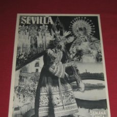 Coleccionismo de carteles: SEMANA SANTA SEVILLA - CARTEL 20X31 CM - FOURNIER VICTORIA HUECOGRABADO - FOTO SERRANO. Lote 35052970