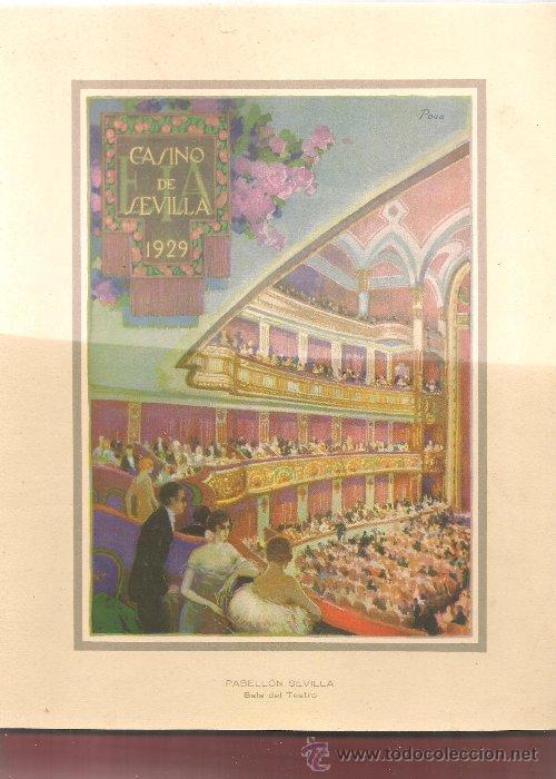 Coleccionismo de carteles: 01266 lamina SEVILLA EXPOSICION IBEROAMERICANA, PABELLON SEVILLA