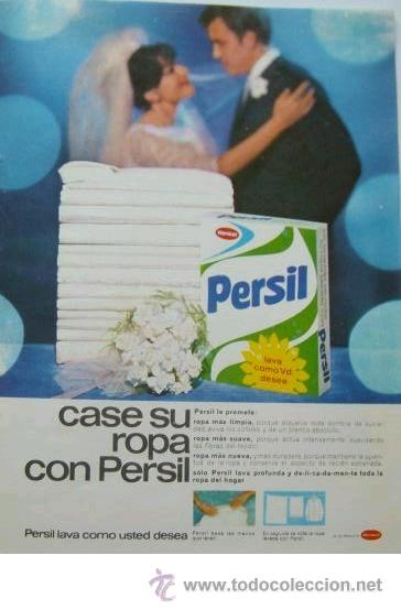 Poster collecting: Anuncio publicitario ** DETERGENTE PERSIL ** - A&Ntilde;O 1964. MEDIDAS APROX 12,5 x 17,5 CMS.