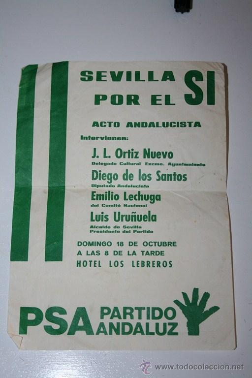 Coleccionismo de carteles: PROGRAMA POLITICO PSA
