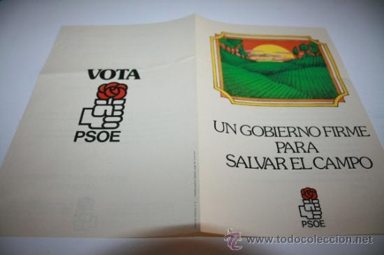 Coleccionismo de carteles: PROGRAMA POLITICO PSOE - Foto 1