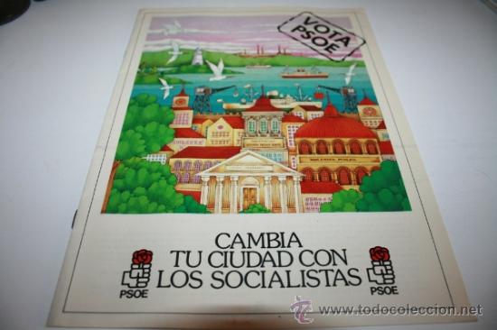 Coleccionismo de carteles: PROGRAMA POLITICO PSOE - Foto 1