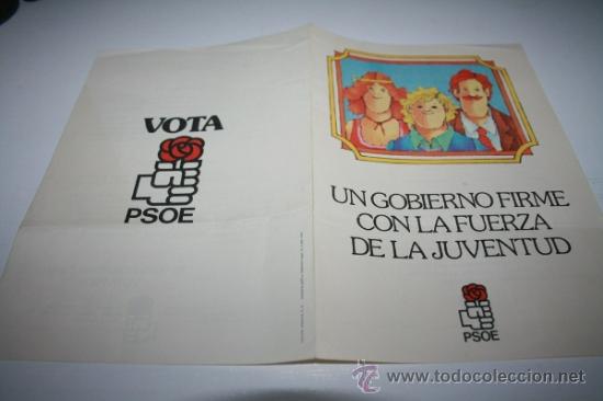 Coleccionismo de carteles: PROGRAMA POLITICO PSOE - Foto 1