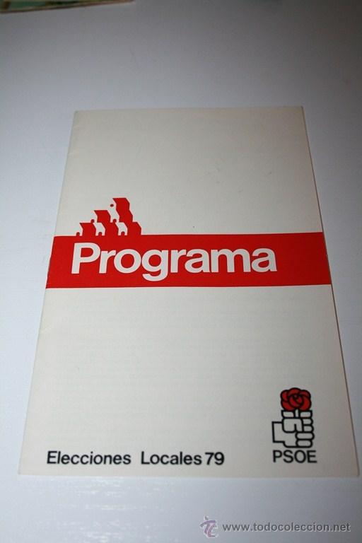 Coleccionismo de carteles: PROGRAMA POLITICO PSOE - Foto 1