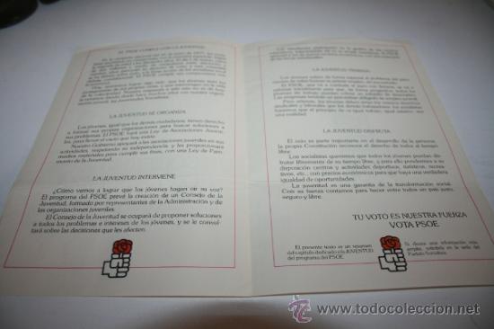 Coleccionismo de carteles: PROGRAMA POLITICO PSOE - Foto 2