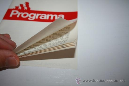 Coleccionismo de carteles: PROGRAMA POLITICO PSOE - Foto 2