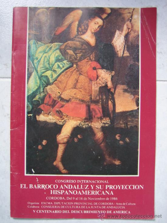 Coleccionismo de carteles: Prgrama congreso Internacional del Barroco Andaluz. Cordoba 1986