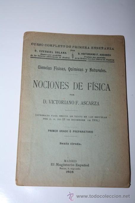 Coleccionismo de carteles: NOCIONES DE FISICA 1908