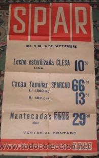 Coleccionismo de carteles: CARTEL PUBLICITARIO DE SPAR