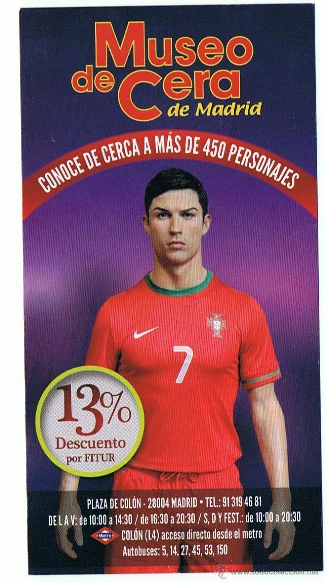Coleccionismo de carteles: CARTEL FOTO POSTAL MUSEO DE CERA DE MADRID IMAGEN DE RONALDO CRISTIANO Y EL REVERSO MARILYN MONROE
