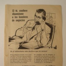 Coleccionismo de carteles: TE HORNIMAN ANTIGUA PUBLICIDAD ANUNCIO DE REVISTA DE LOS AÑOS 50 . Lote 42388769