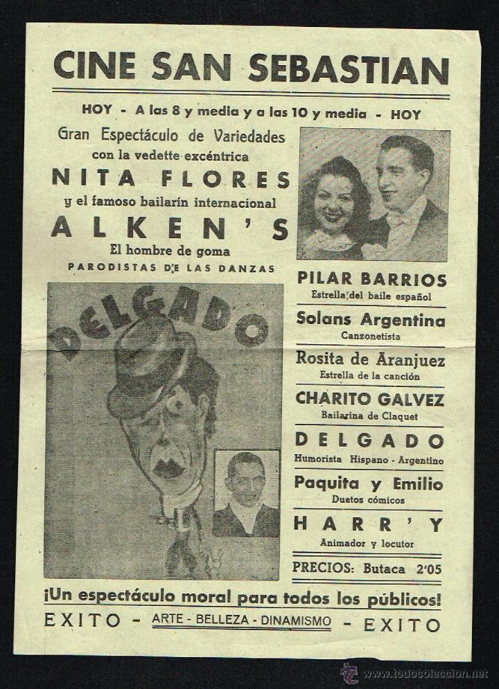 Coleccionismo de carteles: (ALB-TC-16) INTERESANTE CARTEL CINE SAN SEBASTIAN