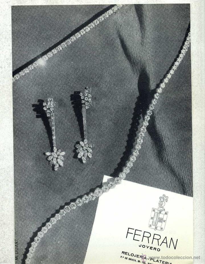 Coleccionismo de carteles: PUBLICIDAD ORIGINAL EPOCA - FERRAN JOYERO PASEO DE GRACIA 89 BARCELONA