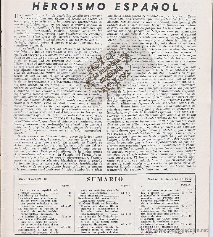 Coleccionismo de carteles: CRONICA REVISTA 11/01/1942 - LA DIVISION AZUL ATACA A 8 BATALLONES DE ROJOS DEJANDO 1000 MUERTOS....