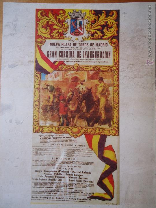 Sammeln von Plakaten: hoja publicidad de cartel de toros 28,5 x 21,5 cm