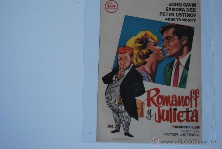 Coleccionismo de carteles: PROGRAMA DE CINE ROMANOFF Y JULIETA - Foto 1
